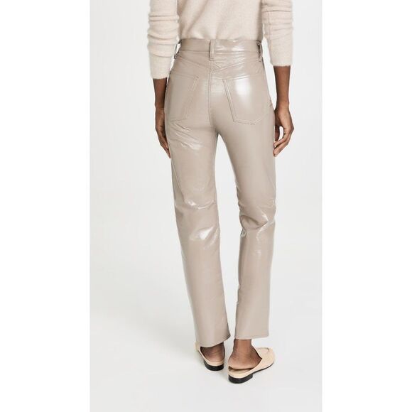 AGOLDE Leather 90s Pinch Waist Pants - Quail Patent - Picture 4 of 16